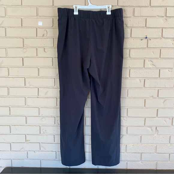 Talbots Pants Large L Black Wide Leg Active Athleisure Lounge Pockets - Picture 3 of 8